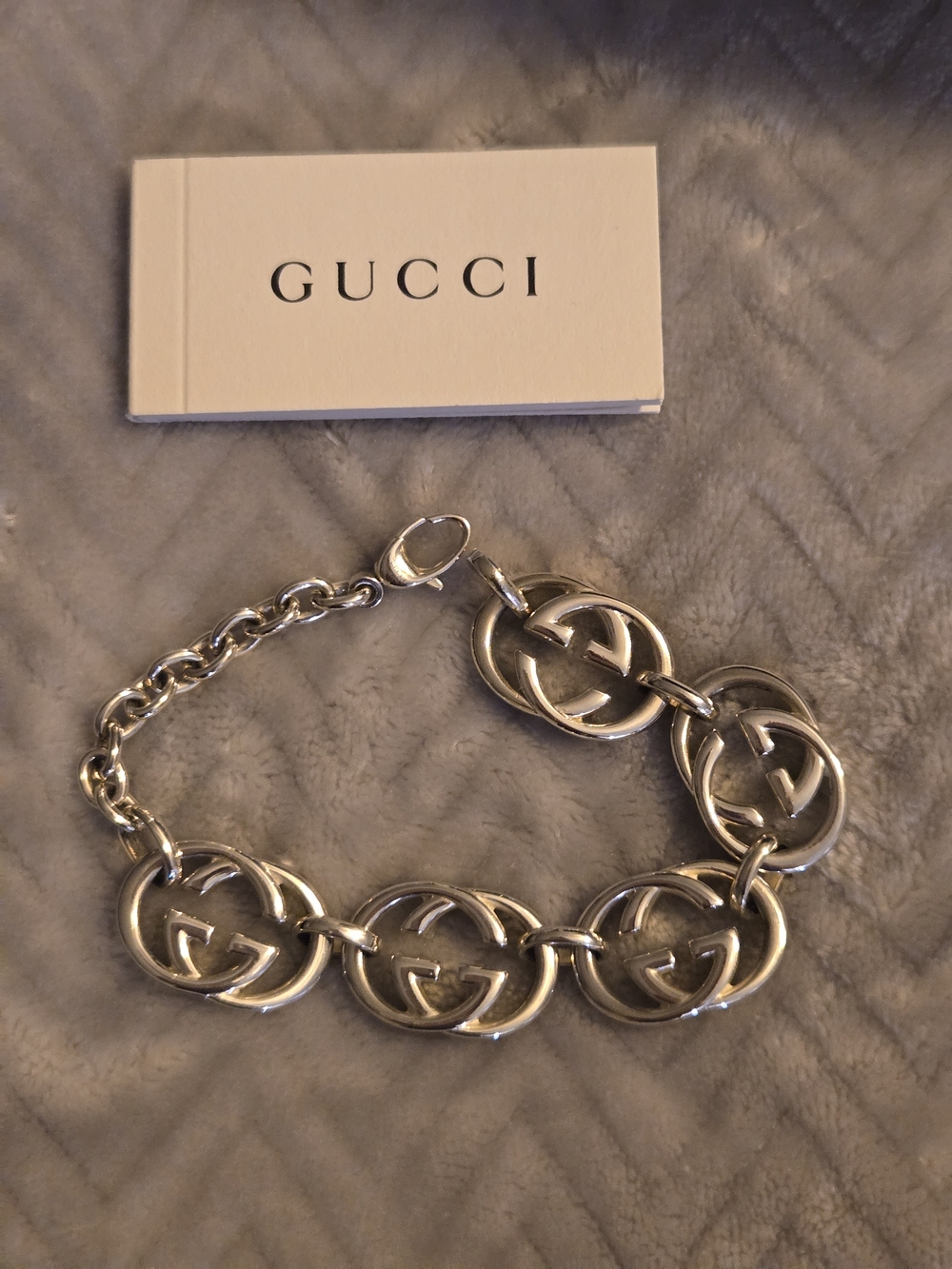 Gucci Silver Interlocking G Link Bracelet - Silver